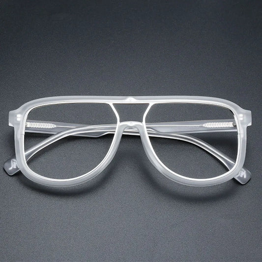 Fashoin Large Frame Anti Blue Light Glasses Frame Men Women Oversized Optical Prescription Eyewear Computer Goggles Eyeglasses