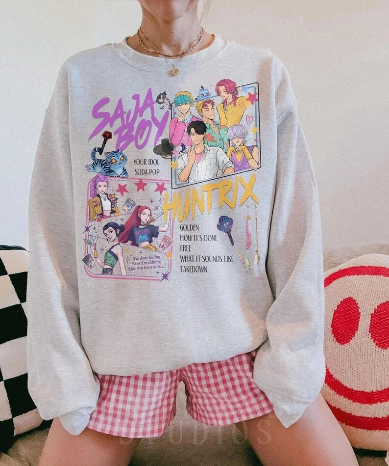 2025 Hot New Saja Boys T-shirts Boys Girls Short Sleeve T-shirt Tops Anime Kpop Demon Hunters T Shirt Gifts Children's Clothing