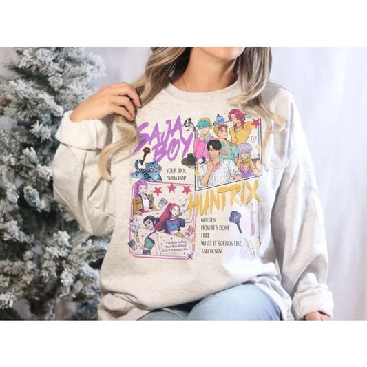 2025 Hot New Saja Boys T-shirts Boys Girls Short Sleeve T-shirt Tops Anime Kpop Demon Hunters T Shirt Gifts Children's Clothing