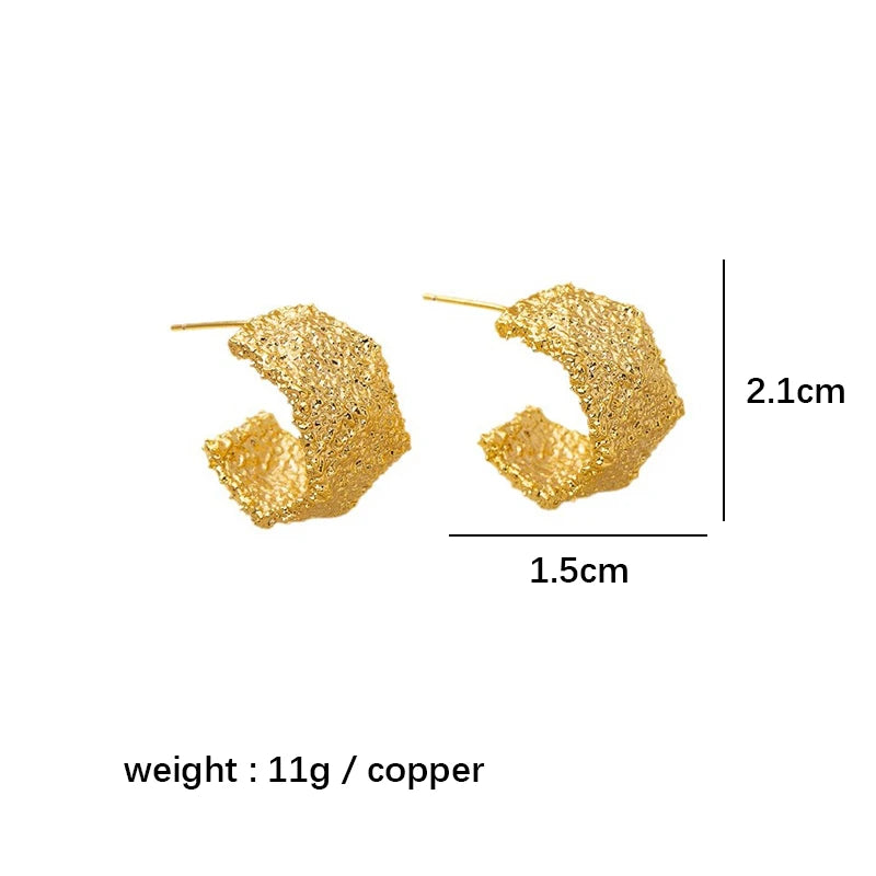 Unique Exaggerate Simple Geometric Fashion Earrings Trendy Women Jewelry Wedding Party Gifts Exquisite Accessories Elegant RG444