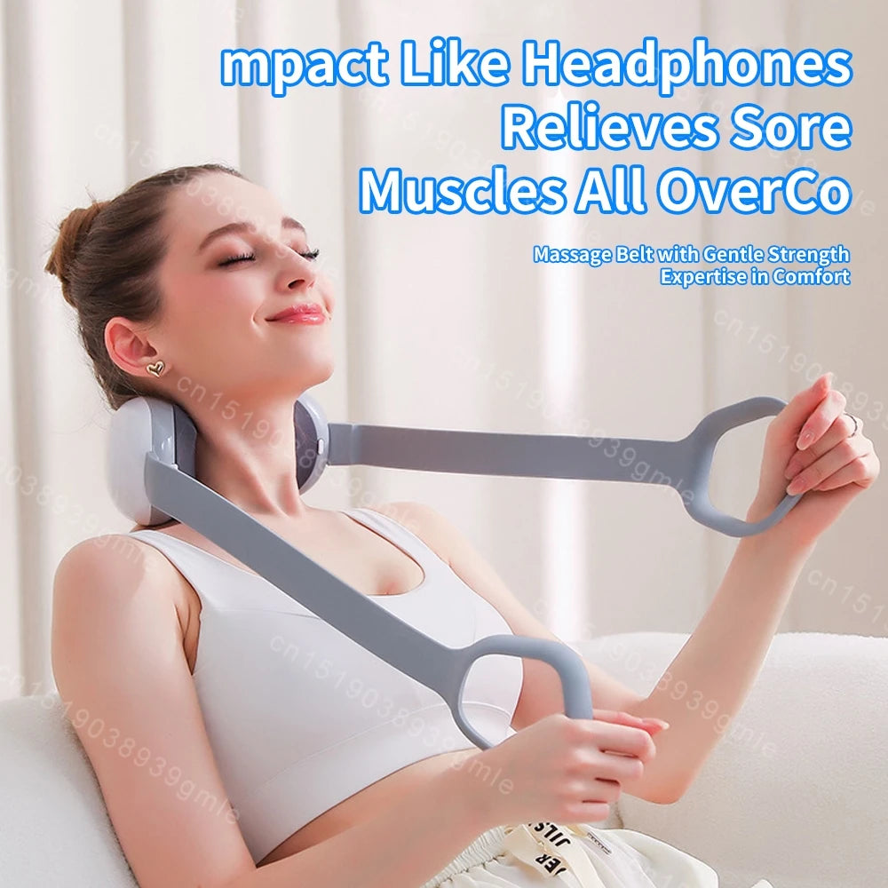 Heated Neck Massager Cervical Spine Massager Electric Kneading Neck Massager Deep Fatigue Relief Relax Muscle Hot Compress