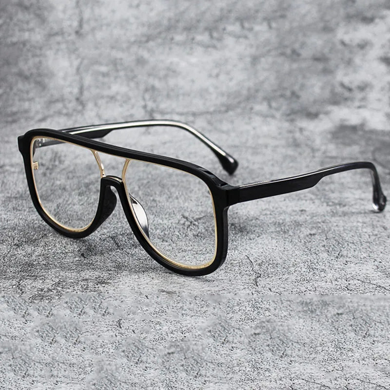 Fashoin Large Frame Anti Blue Light Glasses Frame Men Women Oversized Optical Prescription Eyewear Computer Goggles Eyeglasses