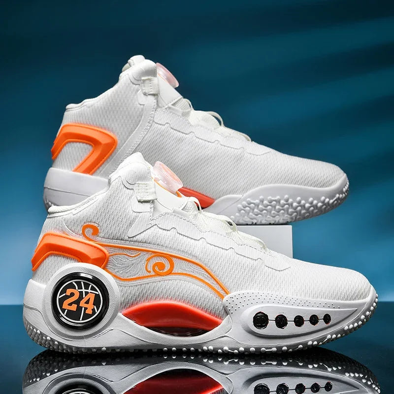 Men's Basketball Shoes Breathable Cushioning Non-Slip Wearable Sports Shoes Gym Training Athletic Basketball Sneakers for Women
