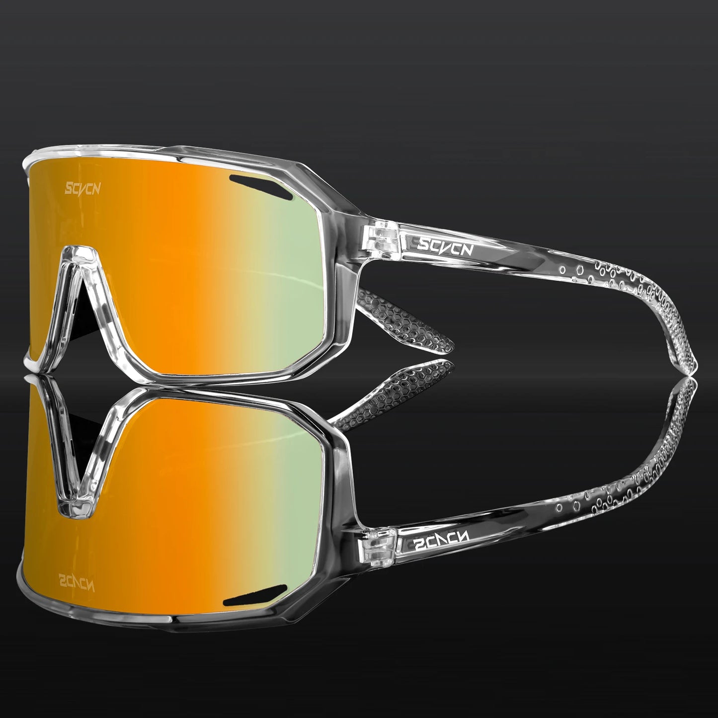 SCVCN Cycling Glasses Bike Mountain Bicycle Hiking Camping Golf UV400 Sunglasses Sport Protection Glasses for Men Women Baseball