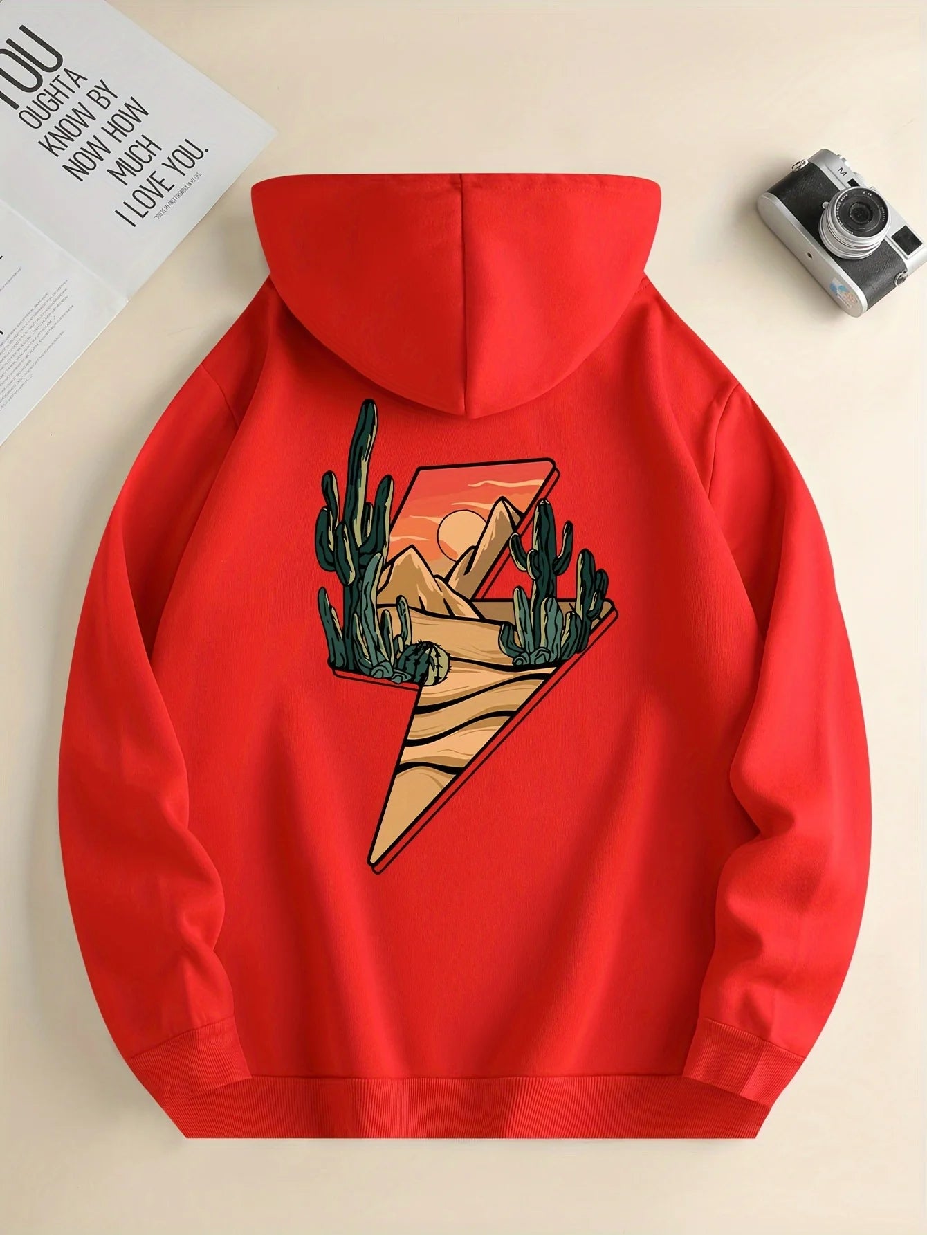 Men's Hoodie - Drawstring Hood with Kangaroo Pocket - Lightweight Fall Outdoor Wear - Machine Washable Street Style Top