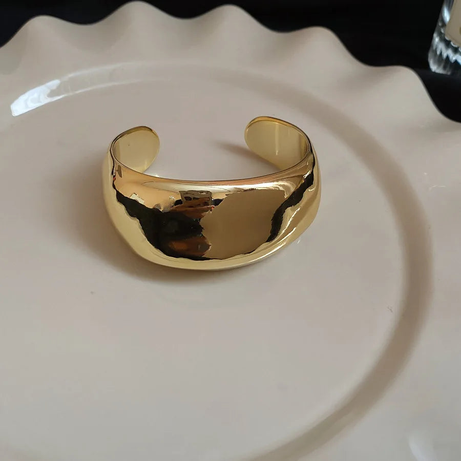 Irregular Geometric Twisted Open Bangles for Women European and American Personalized Bracelet Exaggerated Temperament Jewelry