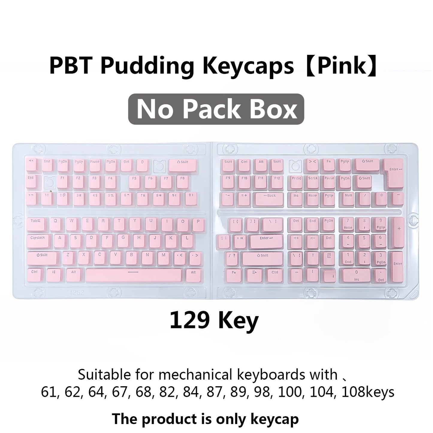 PBT Pudding Keycaps 129 keys Keycap OEM Profile Key cap For Mechanical Keyboard kit Mx Switch RGB backlit 87 104 Gamer Keyboards