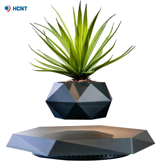 Levitating Plant Pot Magnetic Levitation Flower Pot Rotating Planters Suspension Floating Plant Succulents Potted for Home Livin
