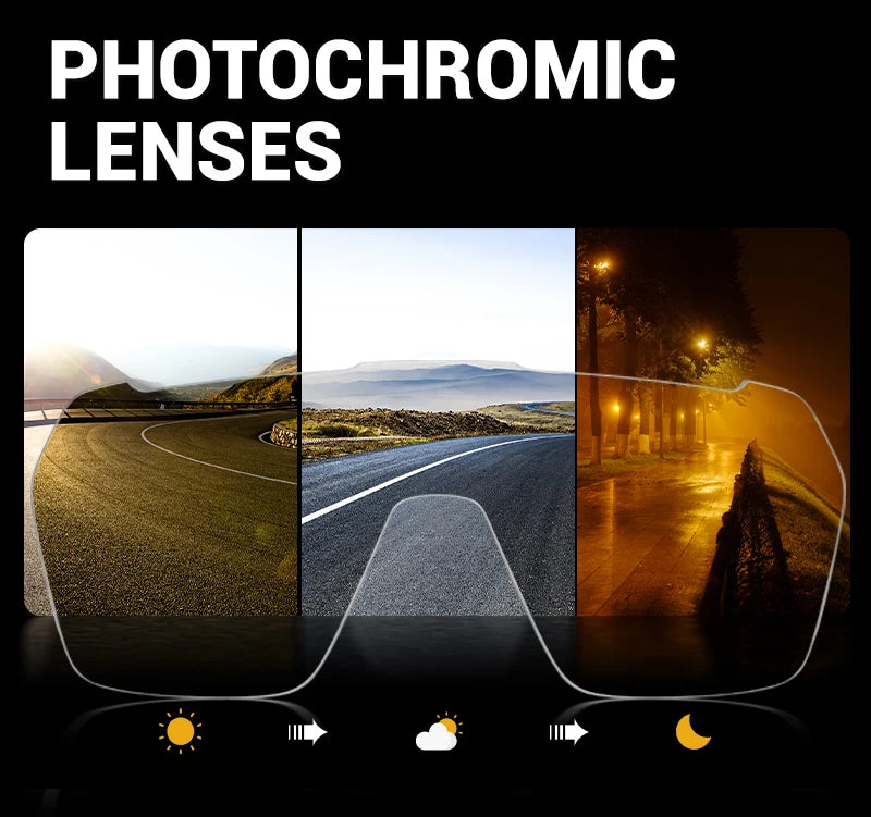SCVCN New Photochromic Sunglasses MTB Cycling Glasses Outdoor Sports Running Drving Goggles UV400 Protection Bike Eyewear