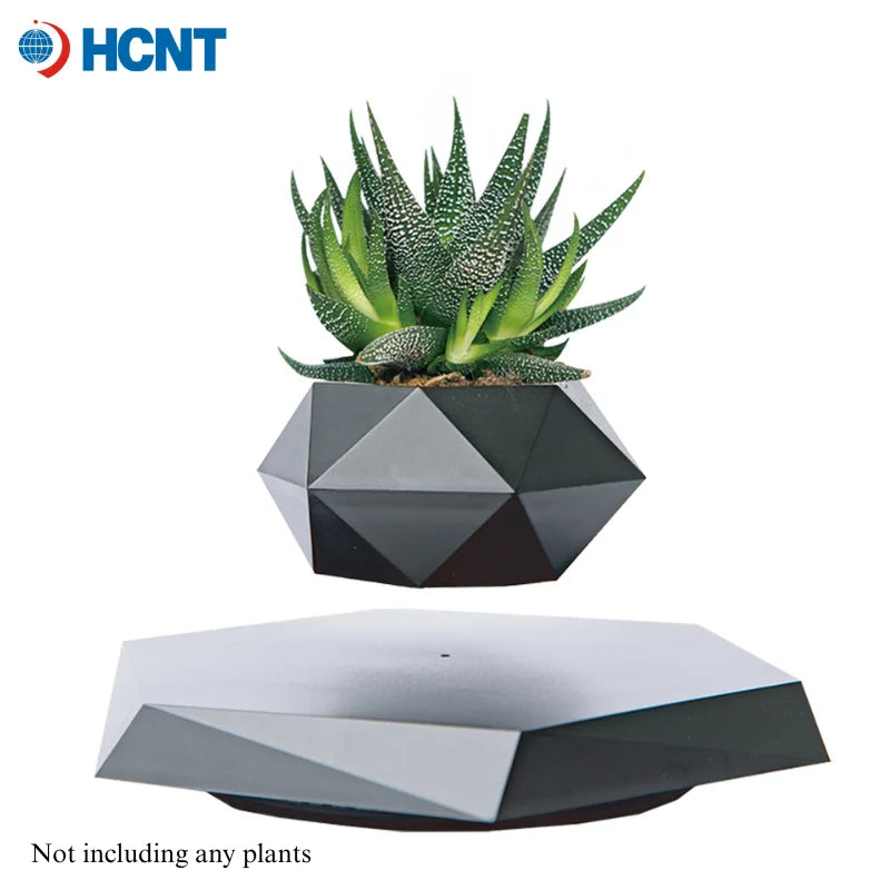 Levitating Plant Pot Magnetic Levitation Flower Pot Rotating Planters Suspension Floating Plant Succulents Potted for Home Livin