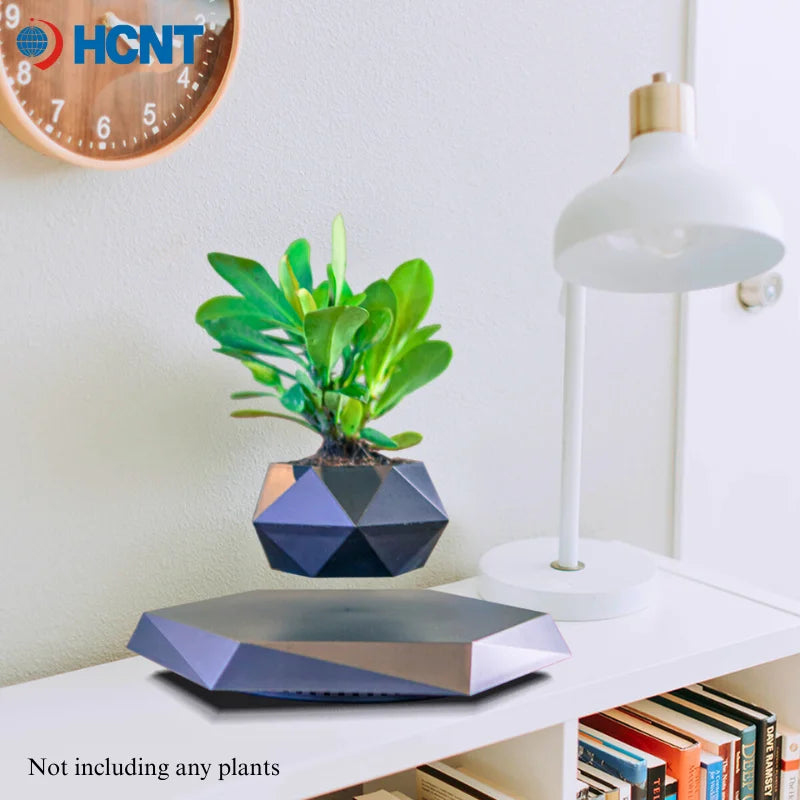 Levitating Plant Pot Magnetic Levitation Flower Pot Rotating Planters Suspension Floating Plant Succulents Potted for Home Livin
