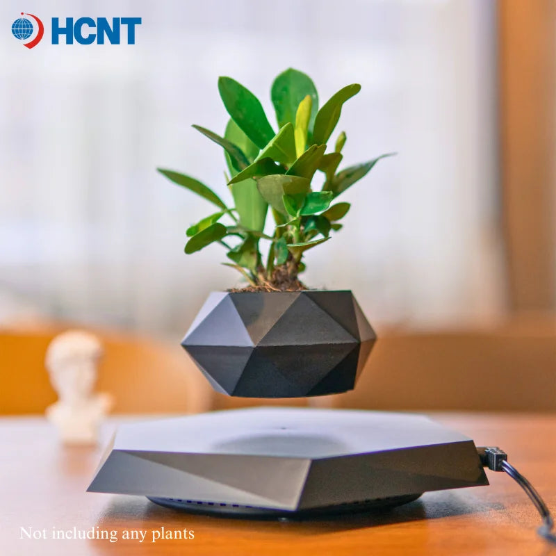 Levitating Plant Pot Magnetic Levitation Flower Pot Rotating Planters Suspension Floating Plant Succulents Potted for Home Livin