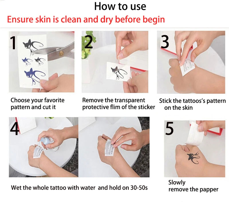 Luminous Temporary Tattoos Stickers Fluorescent Neon In Dark Illuminate Tattoo Elephant/Love Heart Shoulder Tattoo Party Sticker