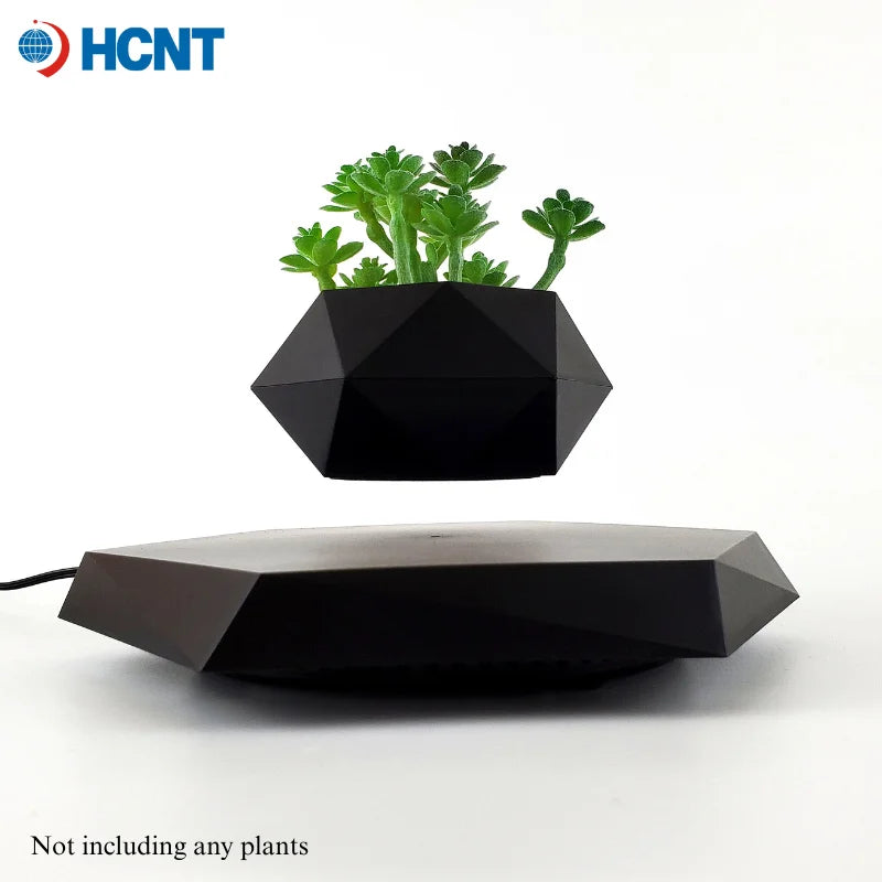 Levitating Plant Pot Magnetic Levitation Flower Pot Rotating Planters Suspension Floating Plant Succulents Potted for Home Livin