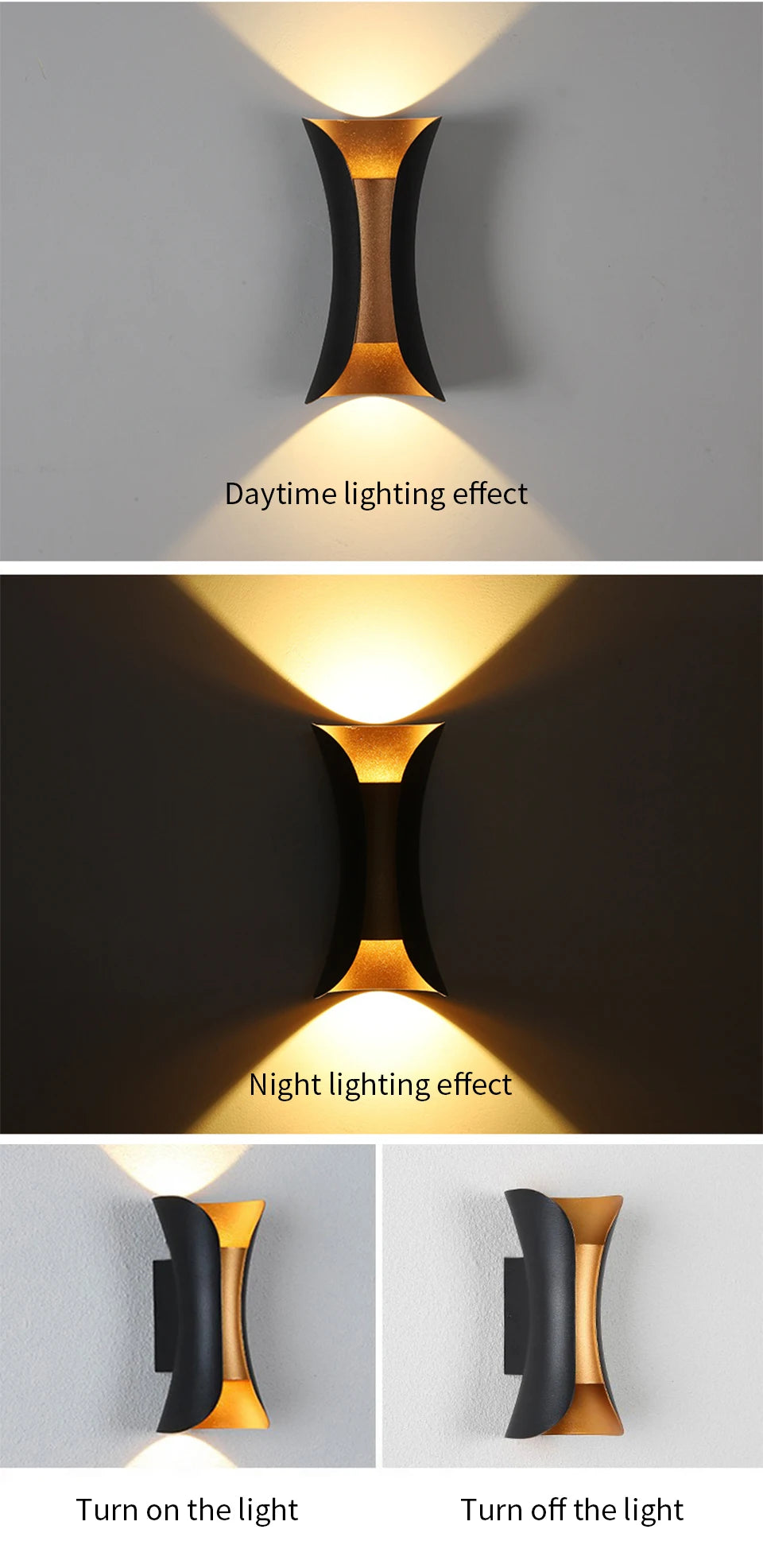 LED Wall Lamp Light 10W 85-265V Cold White Warm White ABS Material Waterproof Rainproof Modern Minimalist Style Home Outdoor