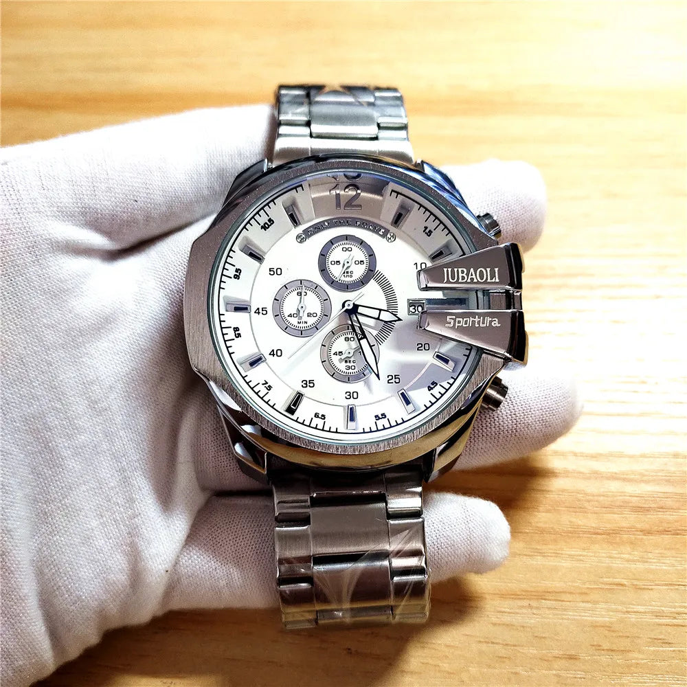 Top Brand Chronograph Watches Men Large Dial Multifunction Military Quartz Business Creative Sports Wristwatch Relogio Masculino