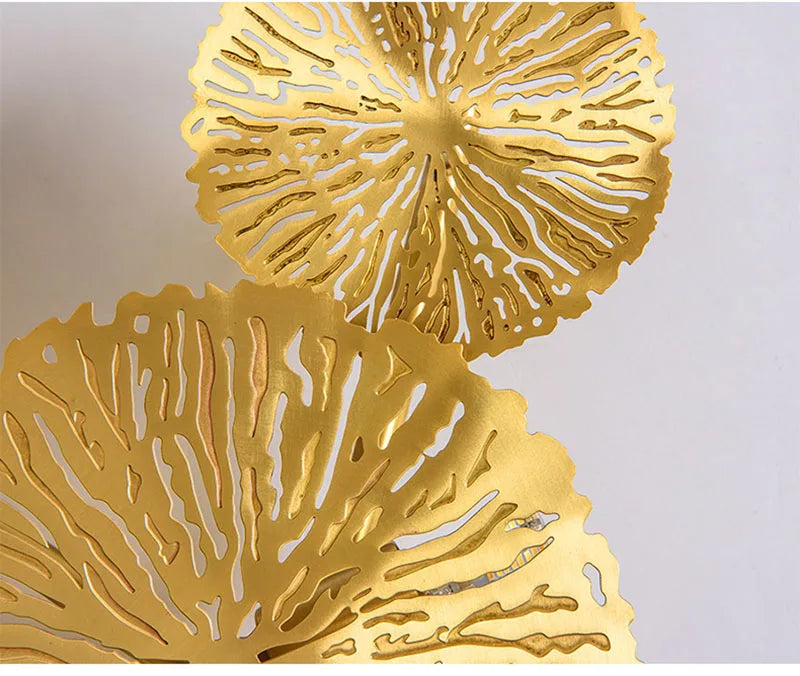 Nordic Modern Minimalist Hardware Lotus Leaf Wall Lamp Bedroom Living Room Study Lighting