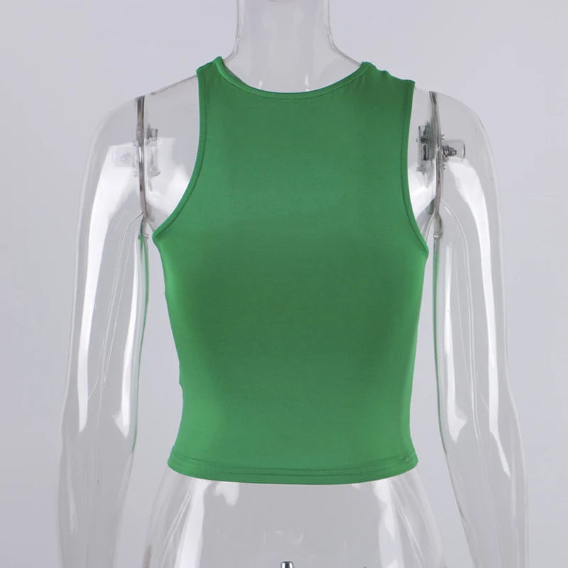 Cut Out Sexy Crop Off Shoulder Solid Skinny Sport Short Tops Women Tank Irregular Summer Tube Tops