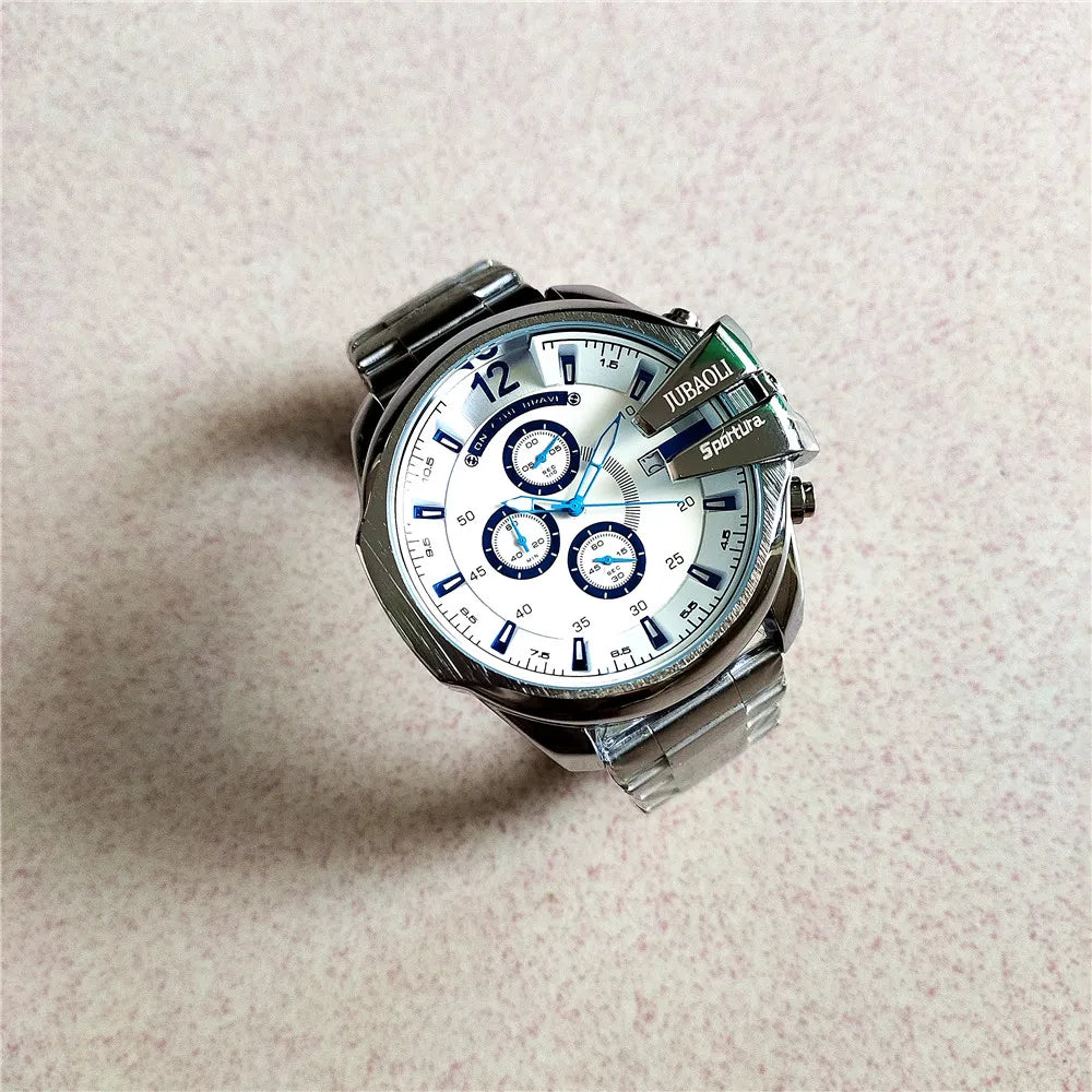 Top Brand Chronograph Watches Men Large Dial Multifunction Military Quartz Business Creative Sports Wristwatch Relogio Masculino