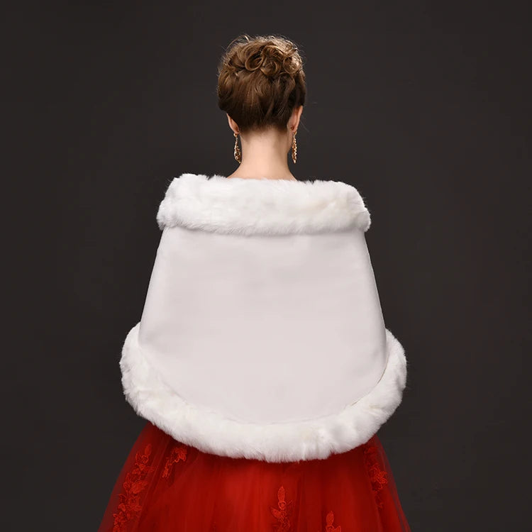 Elegant Bridal Capes Faux Fur  Winter  Bridal Wraps Coat  Gelinlik Accessories EE7704