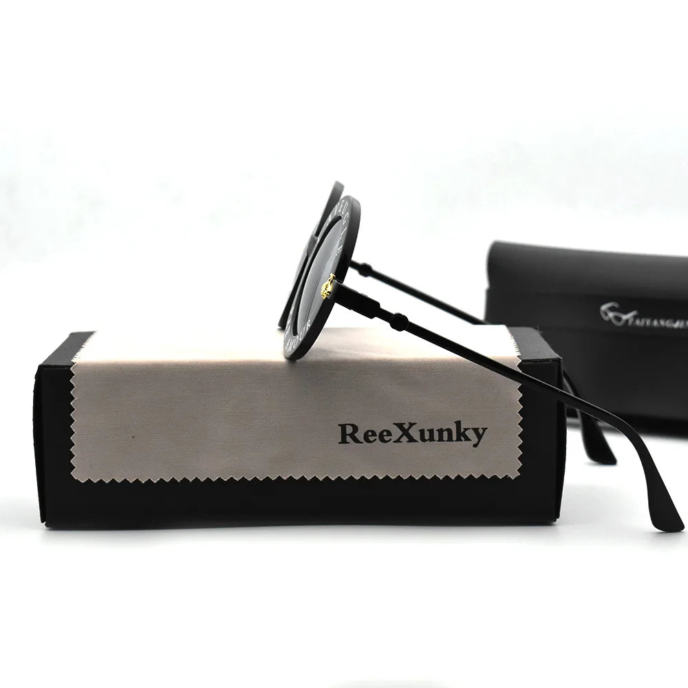 Fashion Unisex Round Retro Sunglasses Women Vintage Glasses Circle Classic Bee Letter Sun Glasses Men Shades Visor Oculos Top