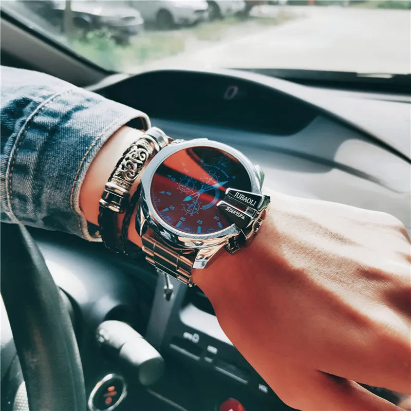 Top Brand Chronograph Watches Men Large Dial Multifunction Military Quartz Business Creative Sports Wristwatch Relogio Masculino