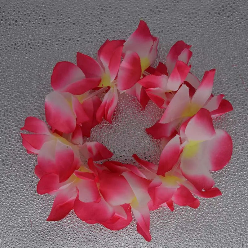 1pcs Women Girl LED Hawaii Hawaiian Lei Headband Glow Light Up Bridesmaids Bridal Flower Crown Wreath Birthday Wedding Party