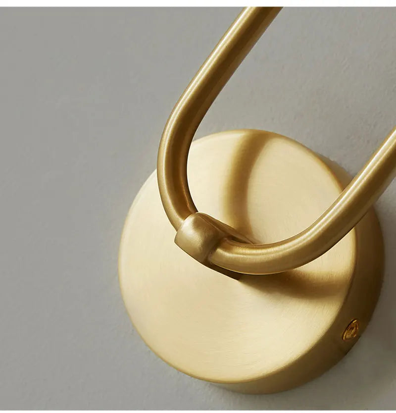 Hot Sale LED Wall Lamp Nordic Brass Wall Lamp Bedroom Bedside Reading Corridor Aisle Home Interior Decoration Lighting