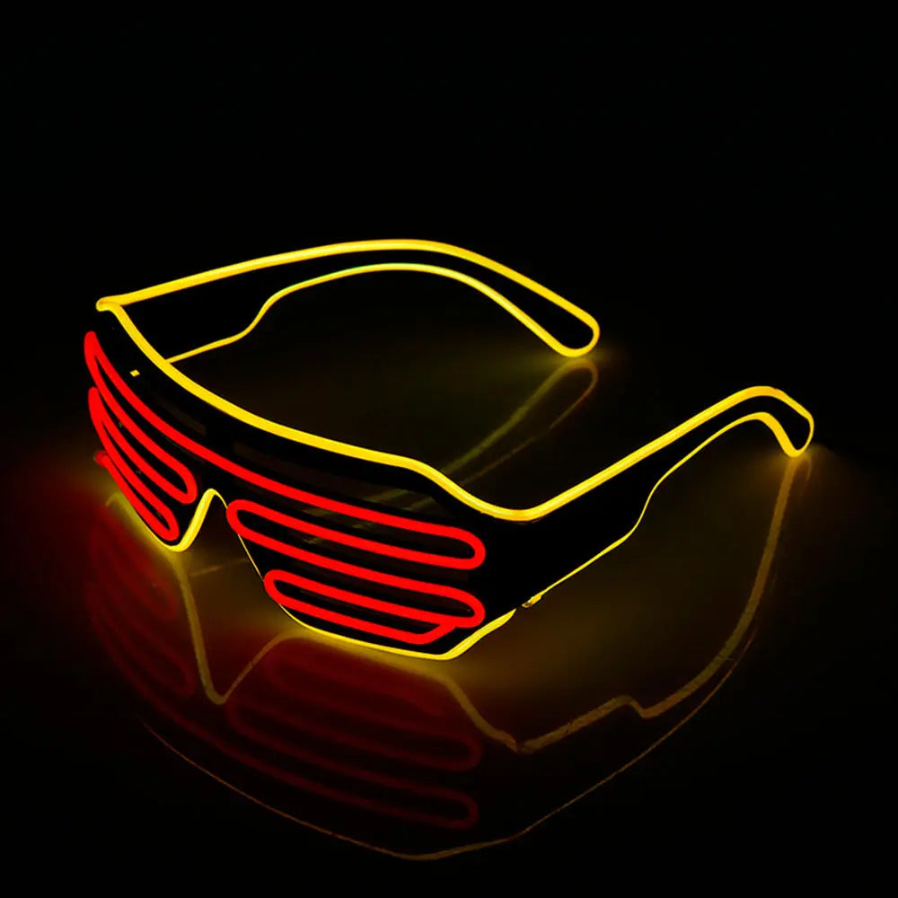 Future Punk Cyber LED Luminous Glasses Neon Glow In The Dark Goggles for Club Bar Party Disco Dance Stage Atmosphere Props