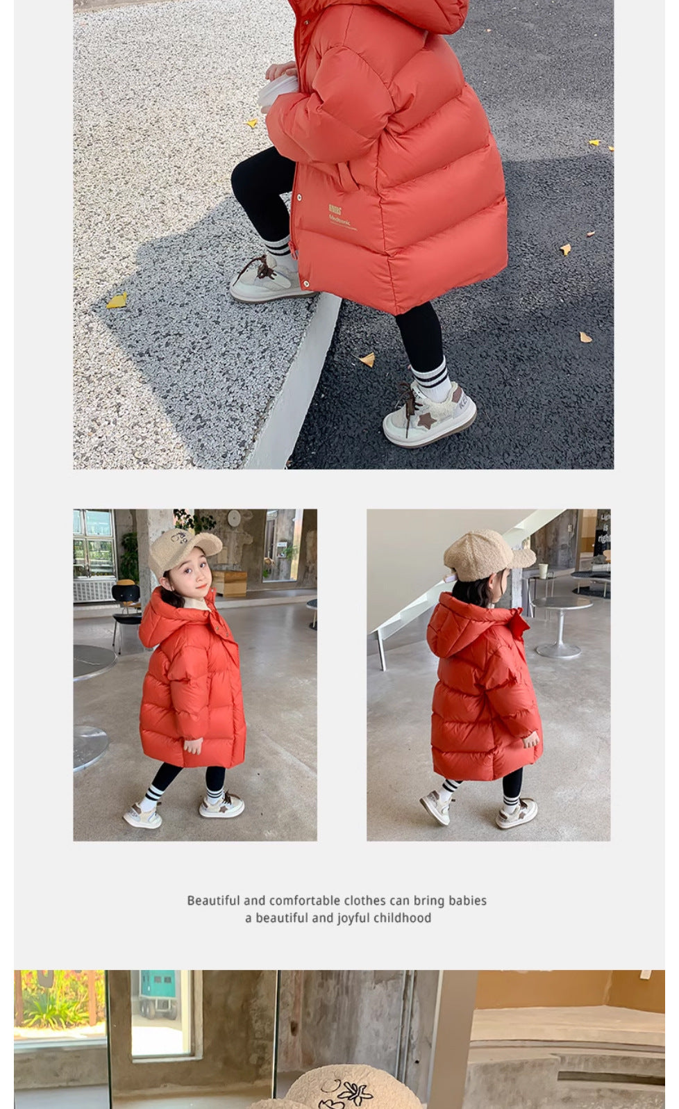 -30℃ Kids Winter Girls Padded Jackets Thick Warm Waterproof Shiny Hooded Coats Children Outerwear Clothes Teen Parka 5-14 Years