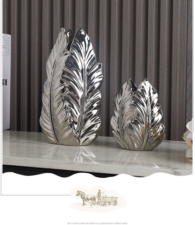 Nordic light luxury gold painted ceramic high-end vases, personalized living room, porch decoration, TV cabinet, creative home d