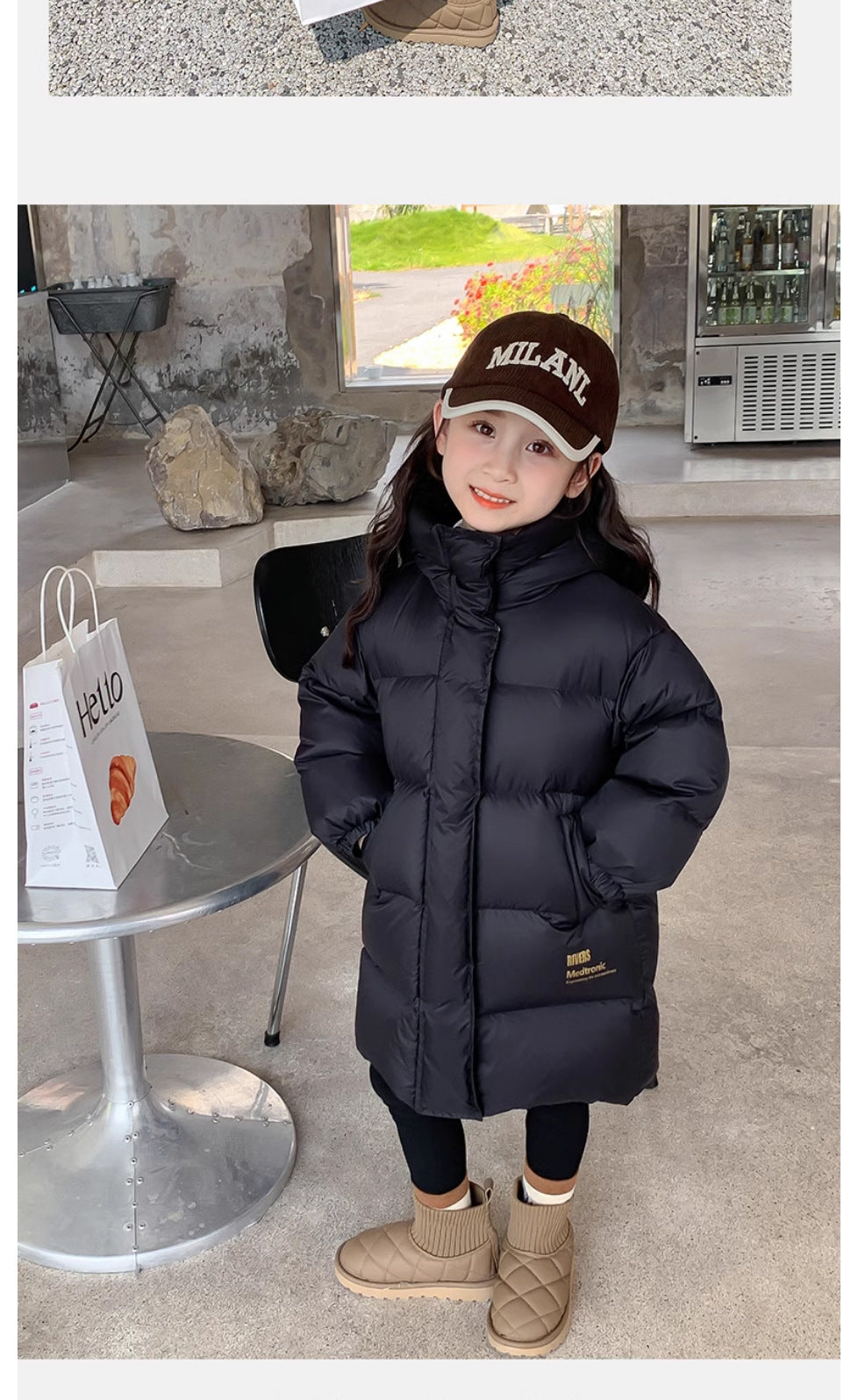 -30℃ Kids Winter Girls Padded Jackets Thick Warm Waterproof Shiny Hooded Coats Children Outerwear Clothes Teen Parka 5-14 Years