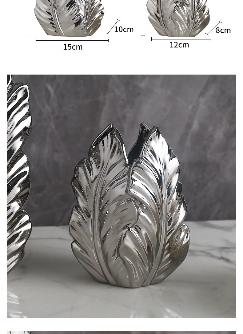 Nordic light luxury gold painted ceramic high-end vases, personalized living room, porch decoration, TV cabinet, creative home d