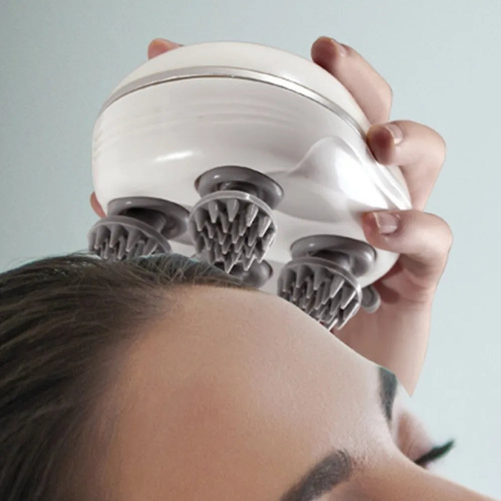 Portable Electric Head Massager Scalp Relax Vibration Scalp Massager Rechargeable Kneading Head Massage Machine Women/Men