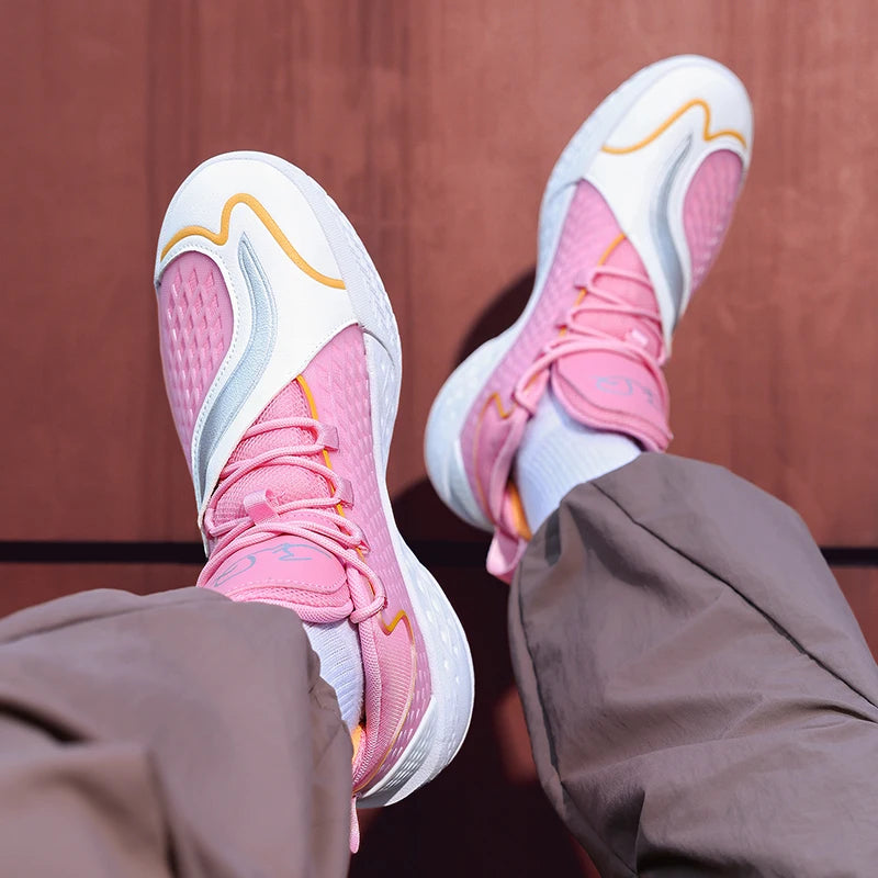 High-quality Men's Basketball Shoes Women Reflective Basketball Sneakers Men Outdoor Rubber Anti Slip Sports Training Shoes Male