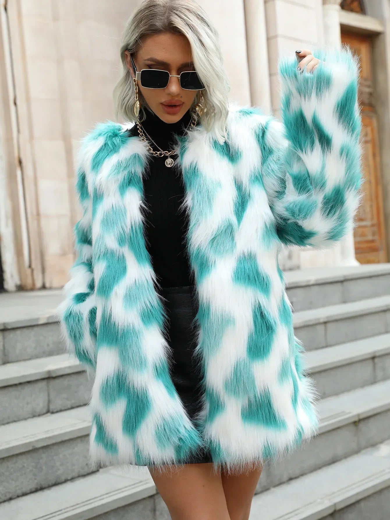 Artificial Fur Coat for Women Imitation Fox Fur Coat Plush Jackets for Women