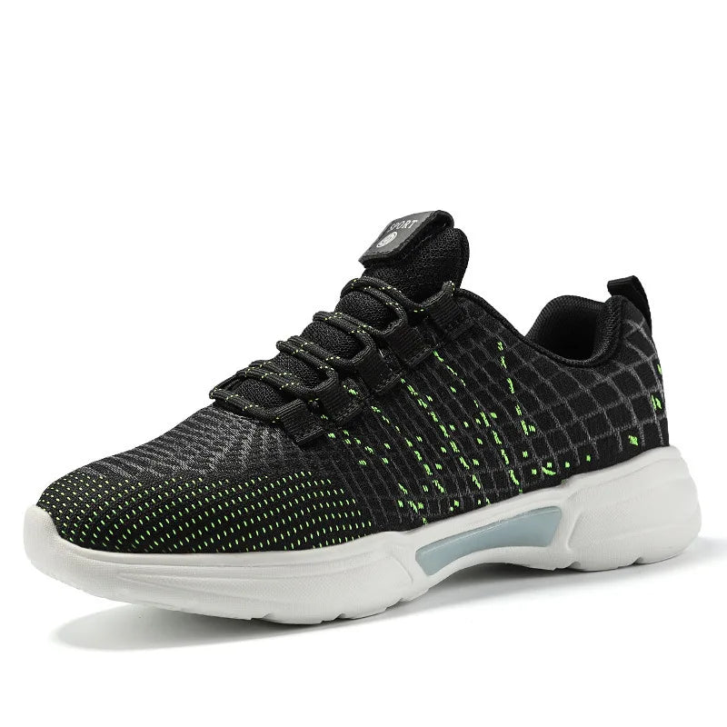Men Fashion LED Shoes Light Up Sneakers USB Recharging Fiber OPTIC Cloth Elastic Sole Glowing Luminous Flashing Casual Shoes