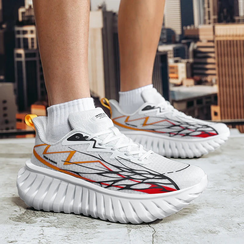 High-quality Chunky Running Shoes Women Men Light Comfy Outdoor Jogging 36-46 Mesh Breathable Trekking Shoes Versatile Sneakers