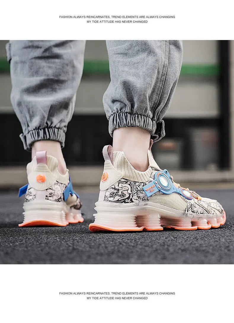 YRZL Men Sneakers Tenis Luxury Designer Shoes Mens High Quality Platform Sneakers Fashion Blade Loafers Running Shoes for Men