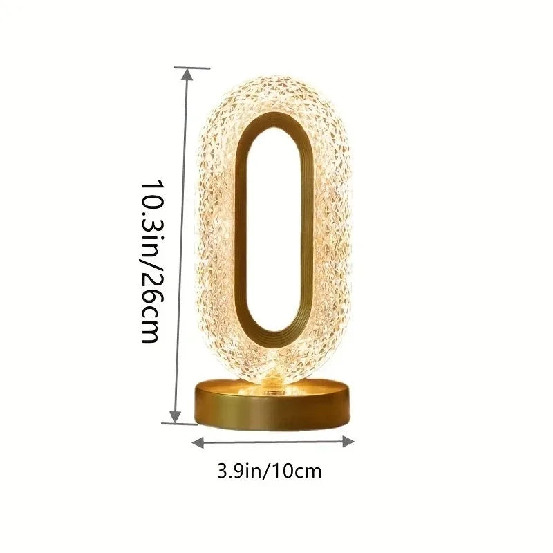 3D Crystal Touch Control LED Night Light for Kids Bedroom - USB Rechargeable Color Changing Square Star Moon Shapes Lamp