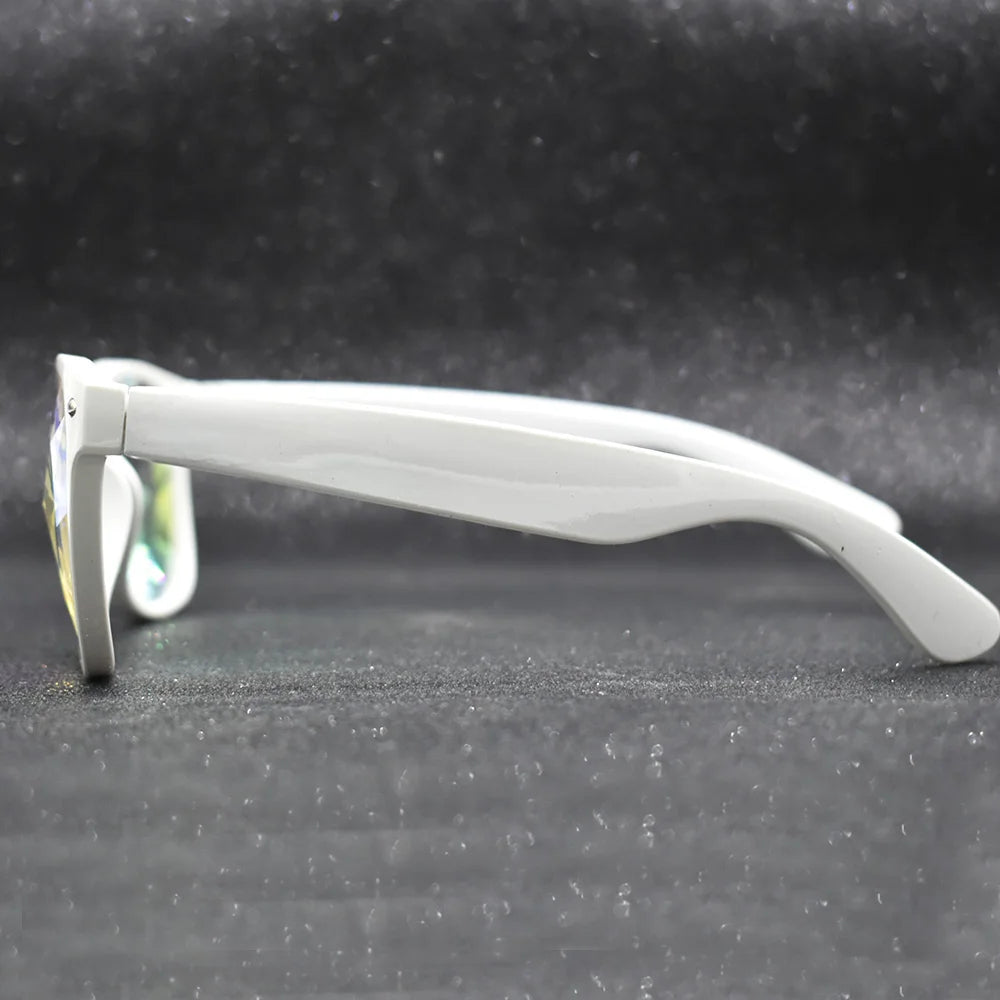 Trendy Square Party Sunglasses Women Men Fashion EDM Light Diffraction Futuristic Rave Festival Sun Glasses Psychedelic Prism