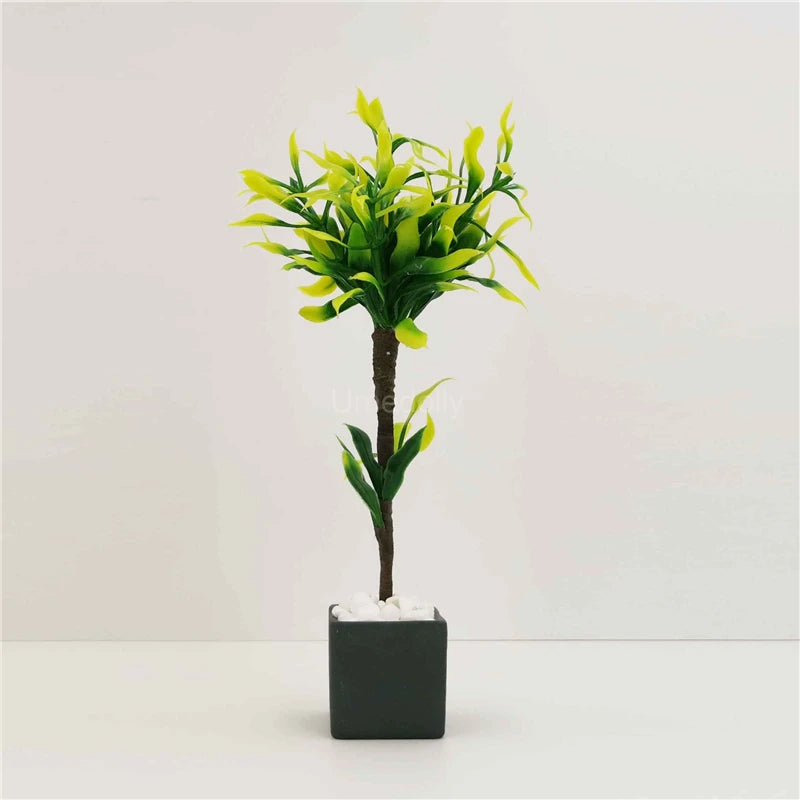 1/6 Scale Miniature Dollhouse Plant Simulation Monstera deliciosa Liebm Model Mini Decoration for Blyth BJD Doll Accessories Toy