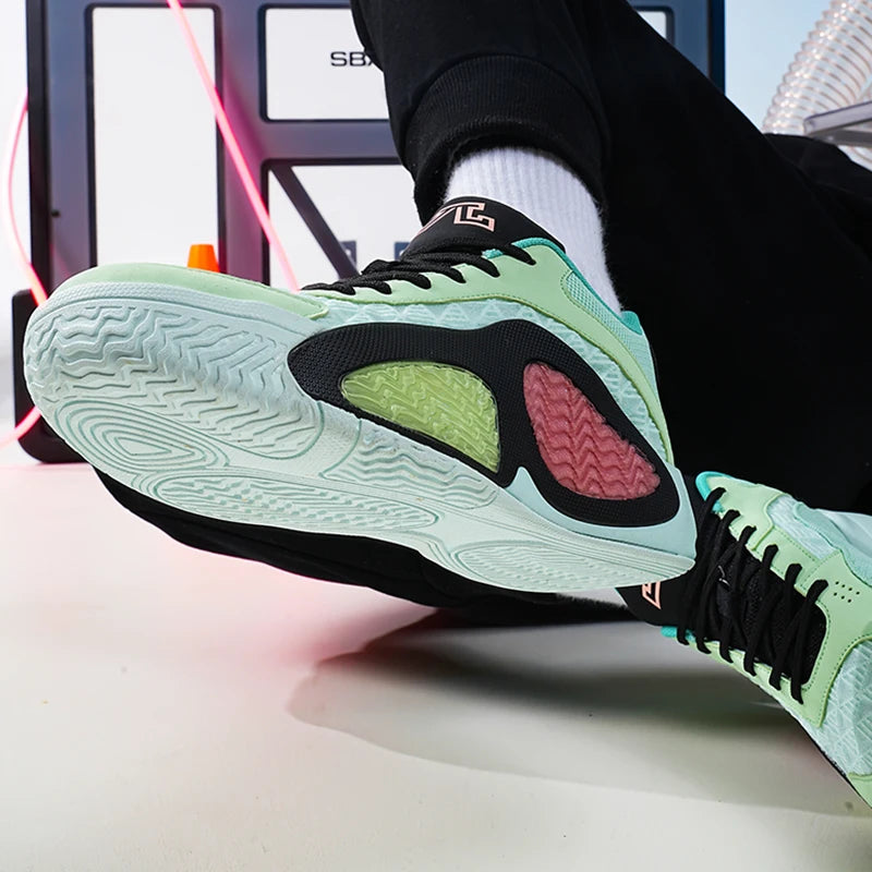 Men's Basketball Shoes Breathable Cushioning Non-Slip Wearable Runing Shoes Gym Training Athletic Basketball Sneakers for Women