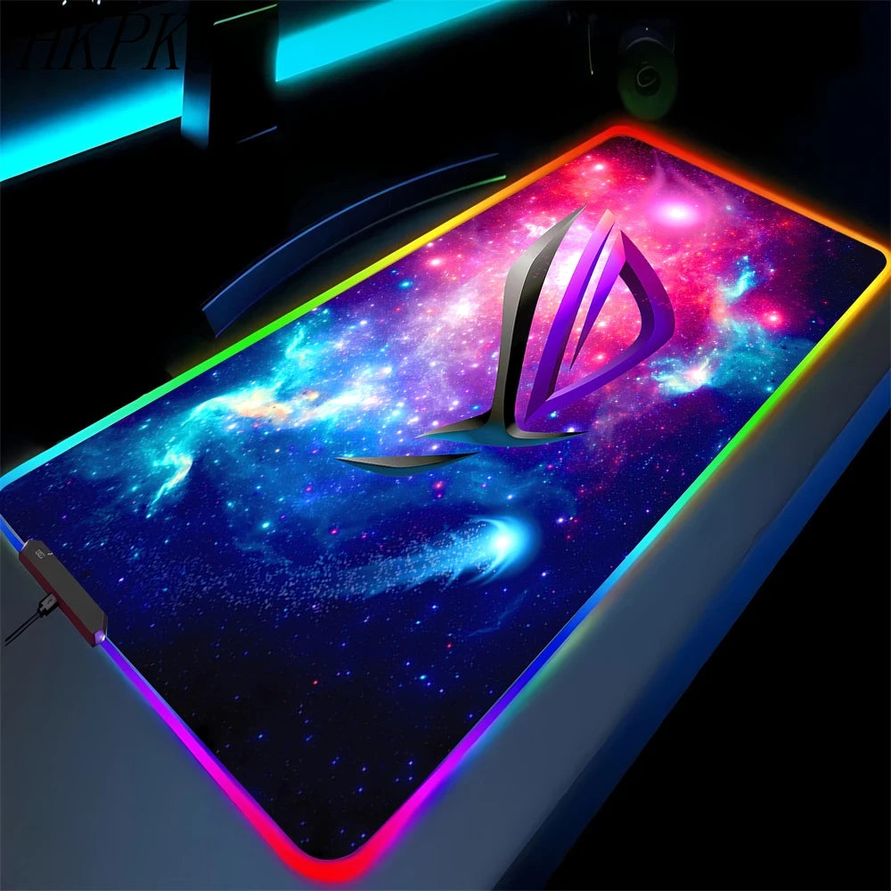 Black Mouse Pad Asus Rgb Gaming Mause Mat Anime Mats Gamer Rug Pc Xxl Cute Pads Large Game Keyboard Carpet Backlight Mousepad