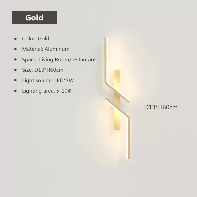 Modern LED Wall Lamp for Living Room TV Sofa Lobby Background  Bedroom Bedside Wall Lights Indoor Sconce Decor Lighting Fixture