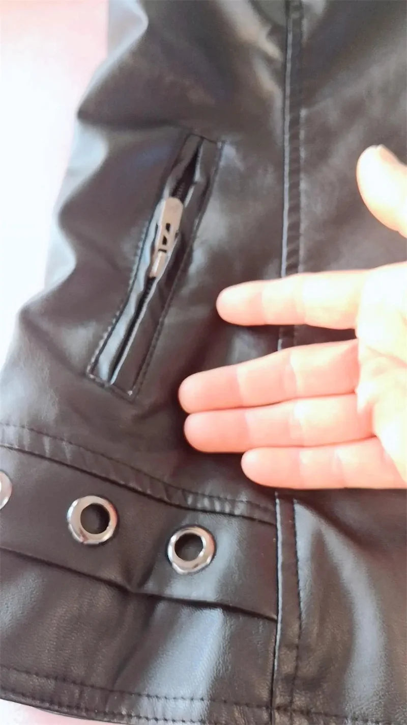 2022 New Winter PU Leather Jacket Women Short Blazers Coat Fleece Double-faced Fur Leather Outerwear Lady Slim Suit Tops Jackets