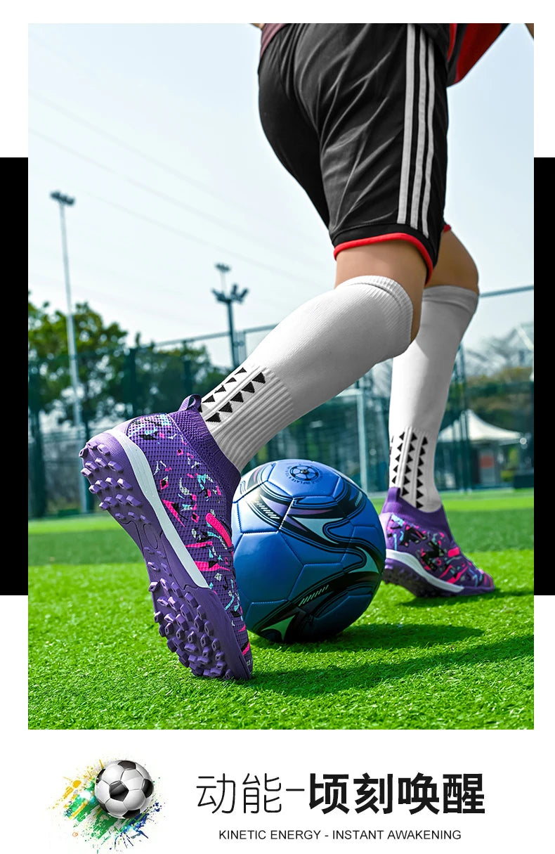 Professional Men Football Shoes TF/FG Soccer Shoes Society Cleats Fast Football Field Boots Sneaker Comfortable Original Unisex