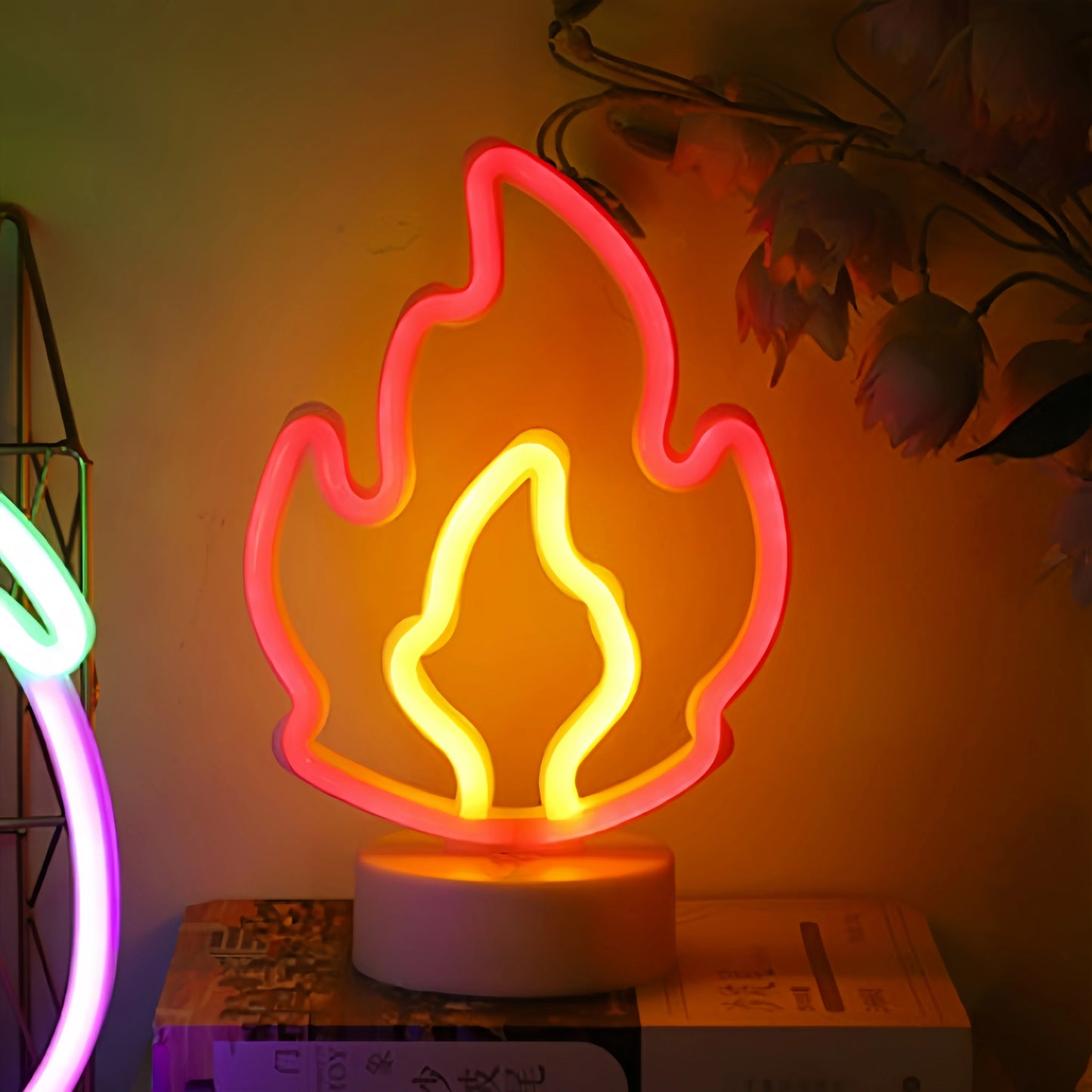 1 Piece, Countertop Decorative Lighting Neon Sign, USB or 3*Aa Battery Powered, Suitable for Holiday Party, Kitchen Home Lighting, Room Decoration Night Light (Battery Not Included)