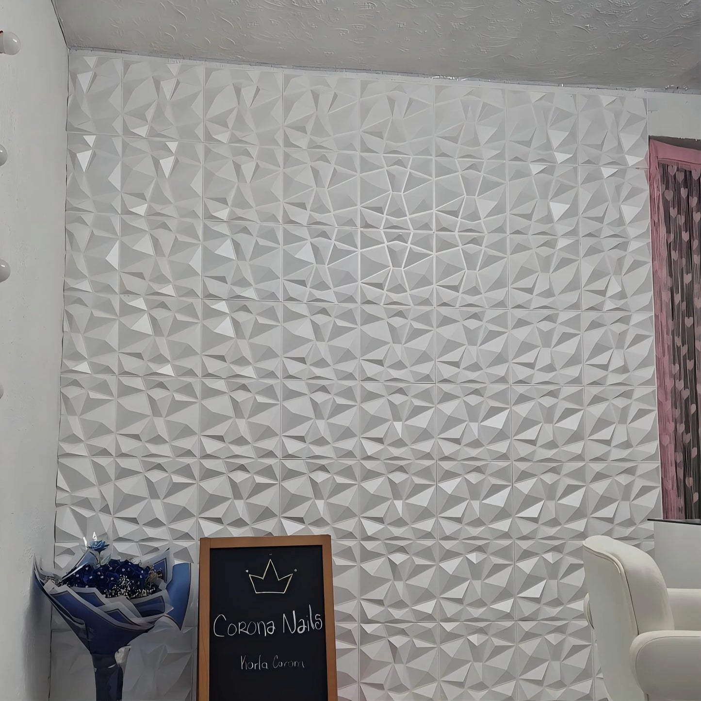 20PCS 3D Wall Panels 30x30cm Indoor Wall Decoration for Living Room Bedroom Hotel Office  Mural Tile-Panel-Mold 3D Wall Sticker