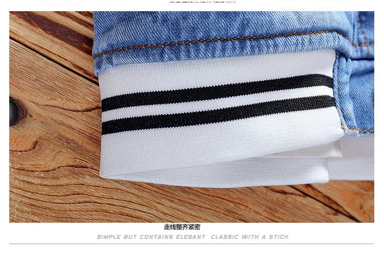 Denim Jacket Men Sportswear Outdoors Male Streetwear Spring Casual Slim Fit Stand Collar Pilot Jackets